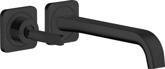 Axor Citterio E 1.2 GPM Single Handle Wall Mounted Matte Black Faucet Trim Without Pop-Up Drain