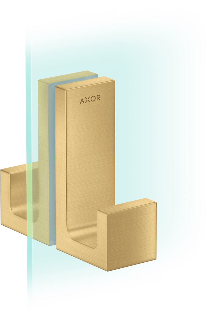 Axor Universal Rectangular Metal Brushed Gold Optic Shower Door Handle
