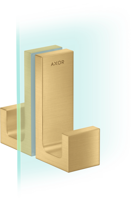 Axor Universal Rectangular Metal Brushed Gold Optic Shower Door Handle