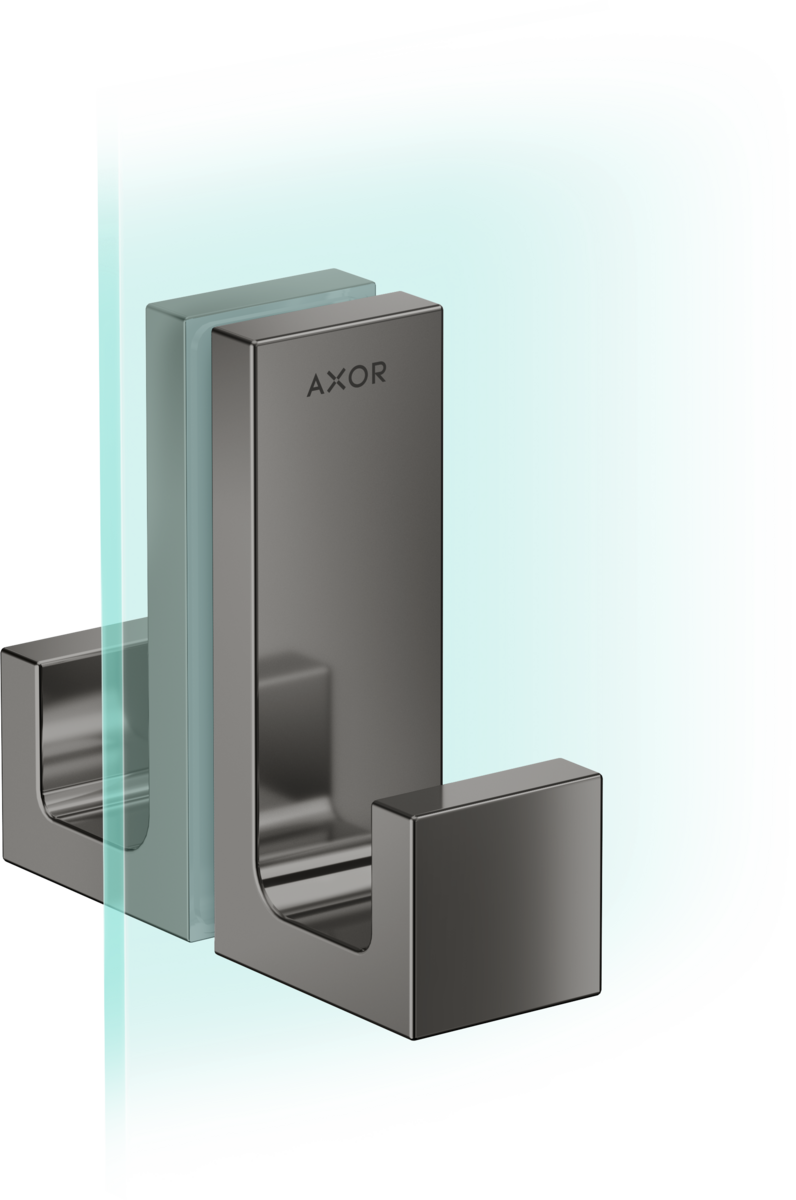 Axor Universal Rectangular Metal Polished Black Chrome Shower Door Handle