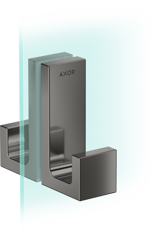 Axor Universal Rectangular Metal Polished Black Chrome Shower Door Handle