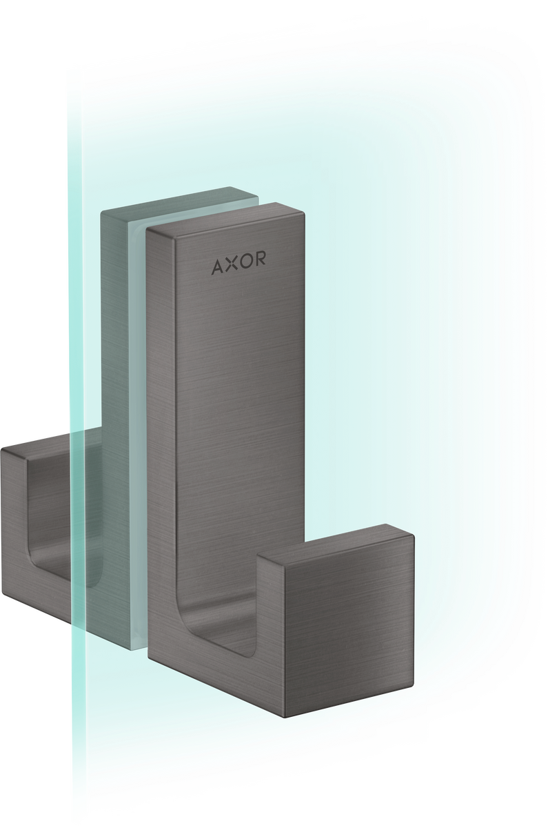 Axor Universal Rectangular Metal Brushed Black Chrome Shower Door Handle