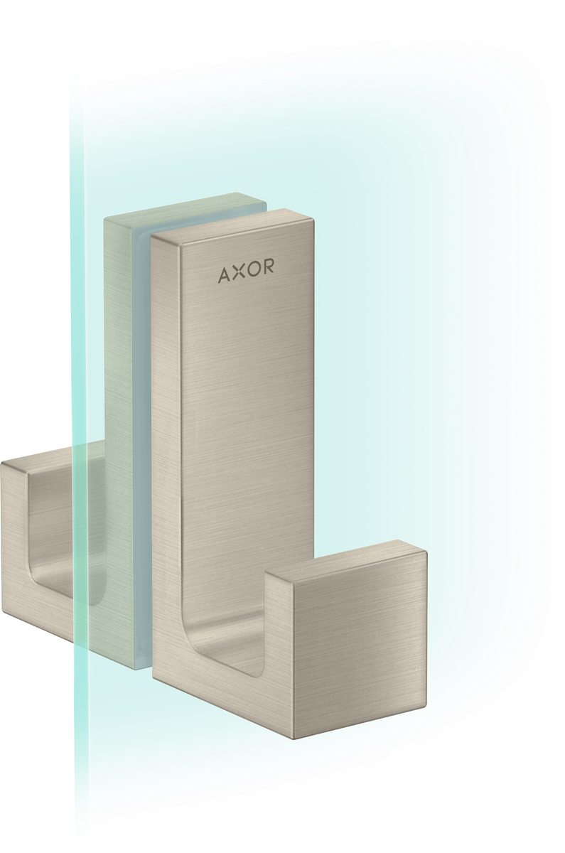 Axor Universal Rectangular Metal Brushed Nickel Shower Door Handle