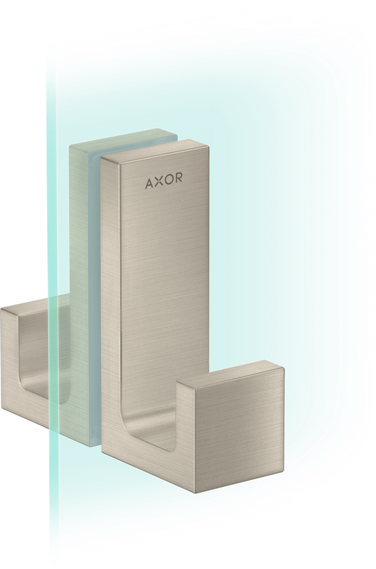 Axor Universal Rectangular Metal Brushed Nickel Shower Door Handle