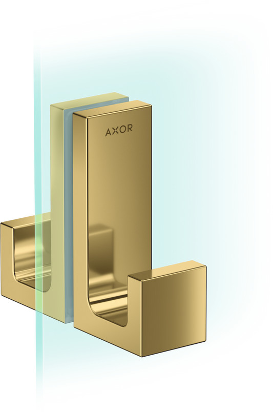 Axor Universal Rectangular Metal Polished Gold Optic Shower Door Handle