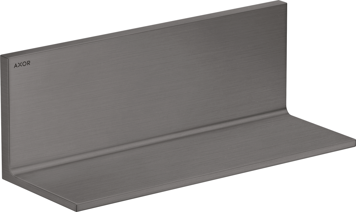 Axor Universal 12" Rectangular Brushed Black Chrome Shelf