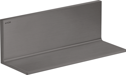 Axor Universal 12" Rectangular Brushed Black Chrome Shelf
