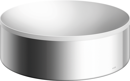 Axor Suite 11" Solid Surface Chrome Round Sink Without Overflow