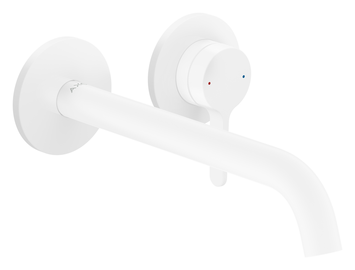 Axor One 1.2 GPM Single Lever Handle Matte White Wall Mounted Faucet
