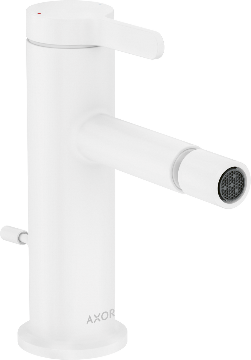 Axor One 1.5 GPM Single Hole Lever Handle Matte White Bidet Faucet