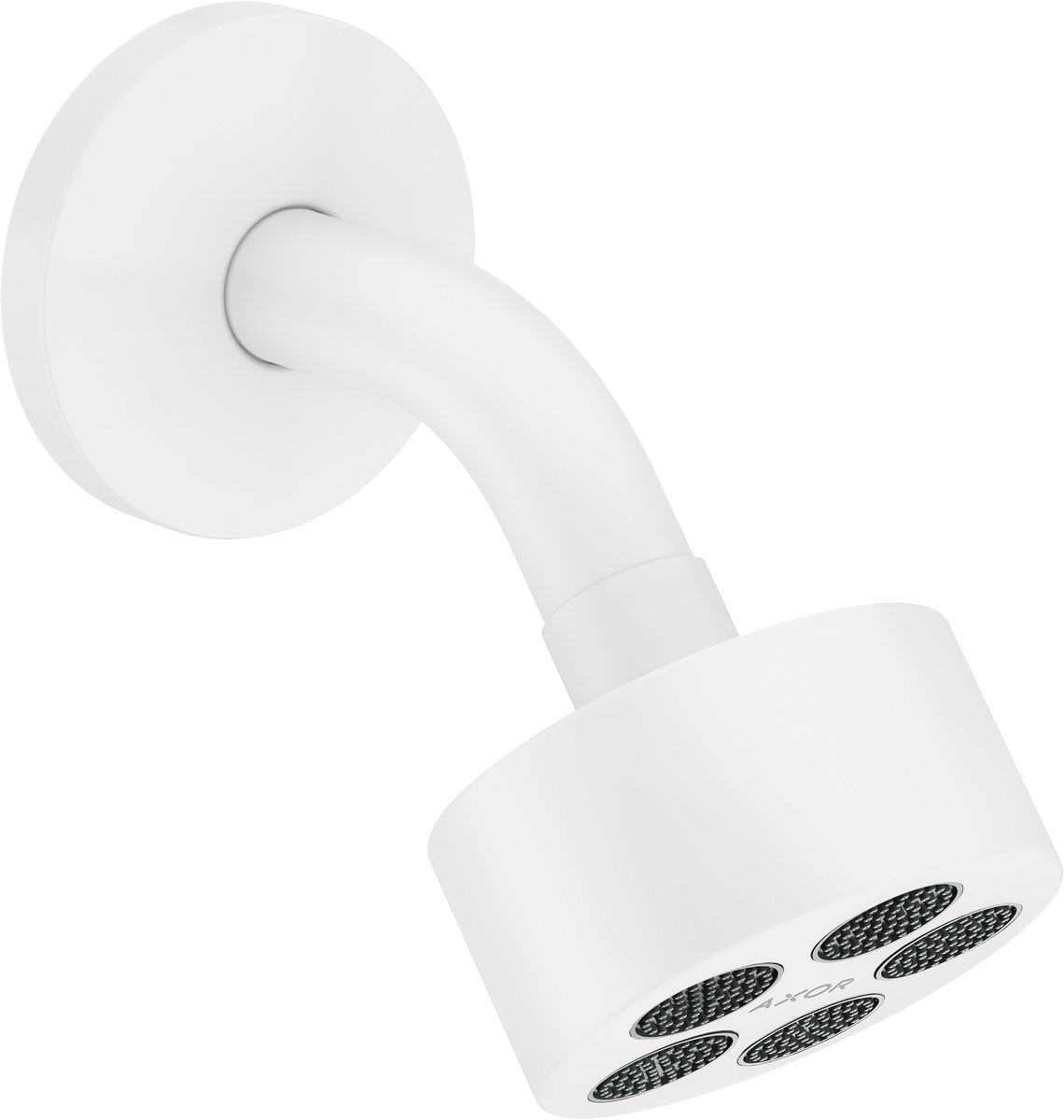 Axor One 2.5 GPM 75 1-Jet Matte White Powder Rain Showerhead