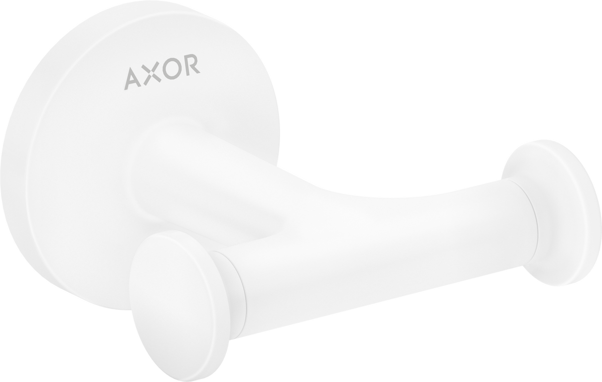 Axor Universal Circular Metal Matte White Wall-Mounted Double Hook