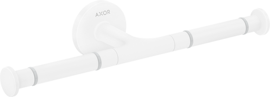 Axor Universal Circular Metal Matte White Wall Mounted Double Toilet Paper Holder