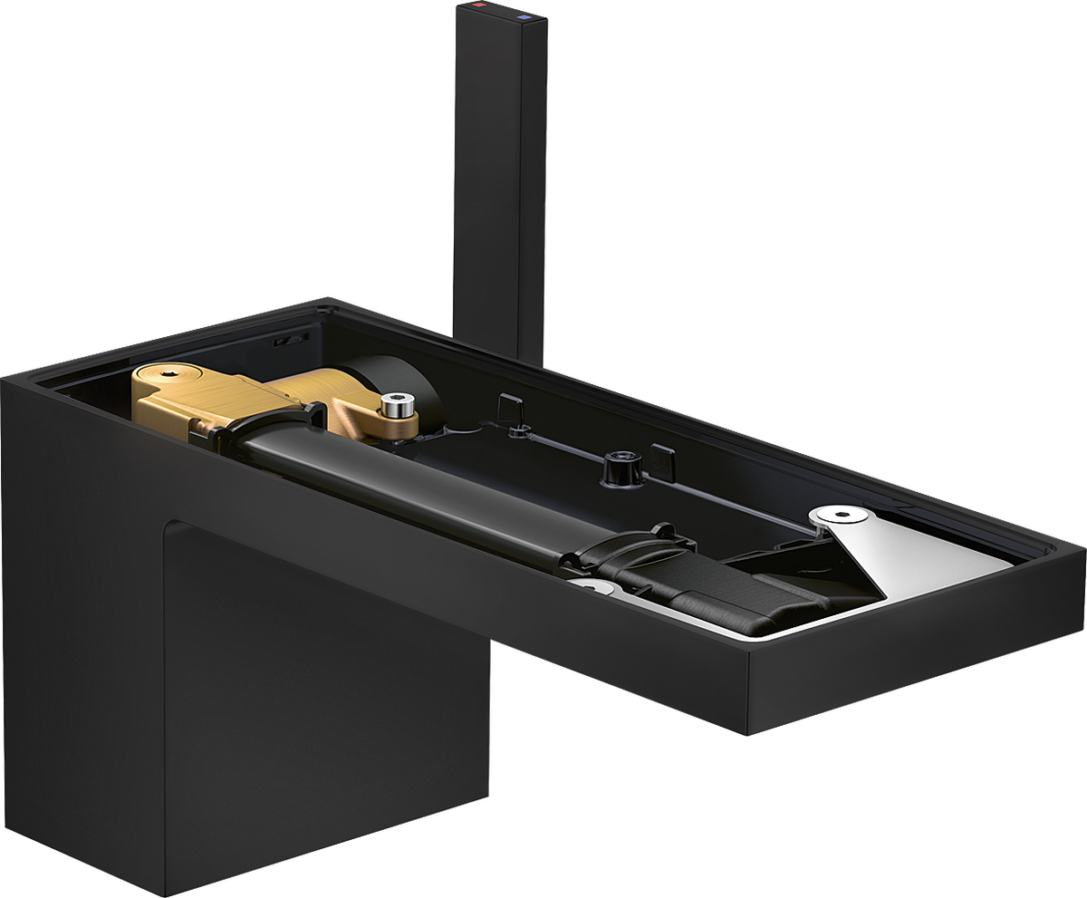 Axor MyEdition 1.2 GPM Single Hole 70 Matte Black Faucet Without Plate and Pop-Up Drain