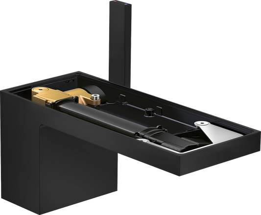 Axor MyEdition 1.2 GPM Single Hole 70 Matte Black Faucet Without Plate and Pop-Up Drain