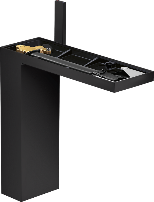 Axor MyEdition 1.2 GPM Single Hole 230 Matte Black Faucet Without Plate and Pop-Up Drain