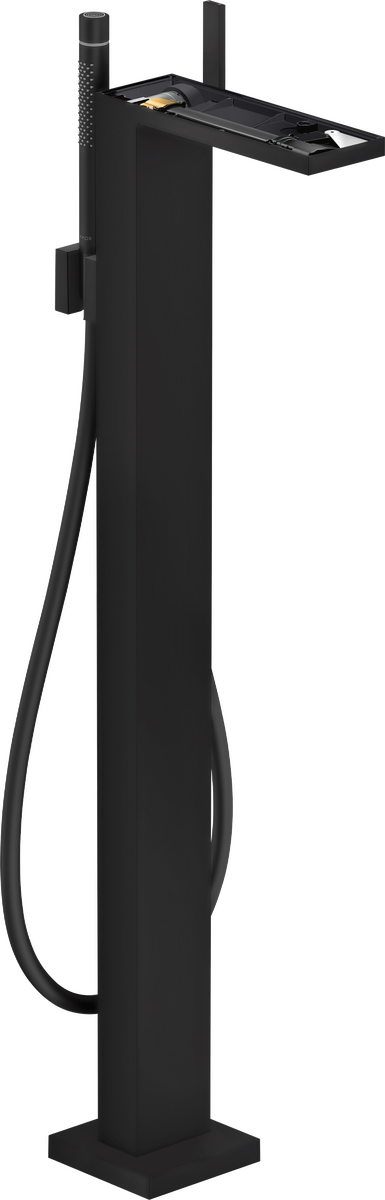 Axor MyEdition 5.3 GPM Freestanding Matte Black Tub Filler Trim With 1.75 GPM Handshower