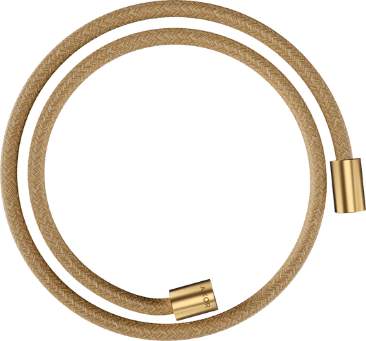 Axor ShowerSolutions 49" Brushed Gold Optic Textile Hose With Cylindrical Nut