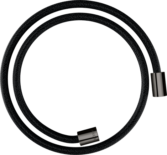 Axor ShowerSolutions 49" Polished Black Chrome Textile Hose With Cylindrical Nut