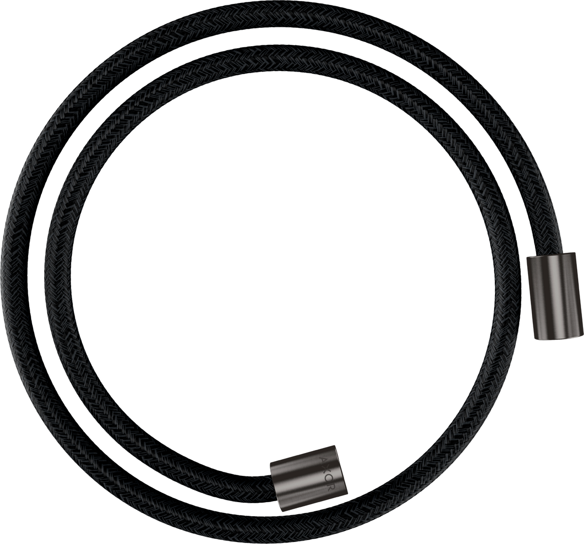 Axor ShowerSolutions 49" Brushed Black Chrome Textile Hose With Cylindrical Nut
