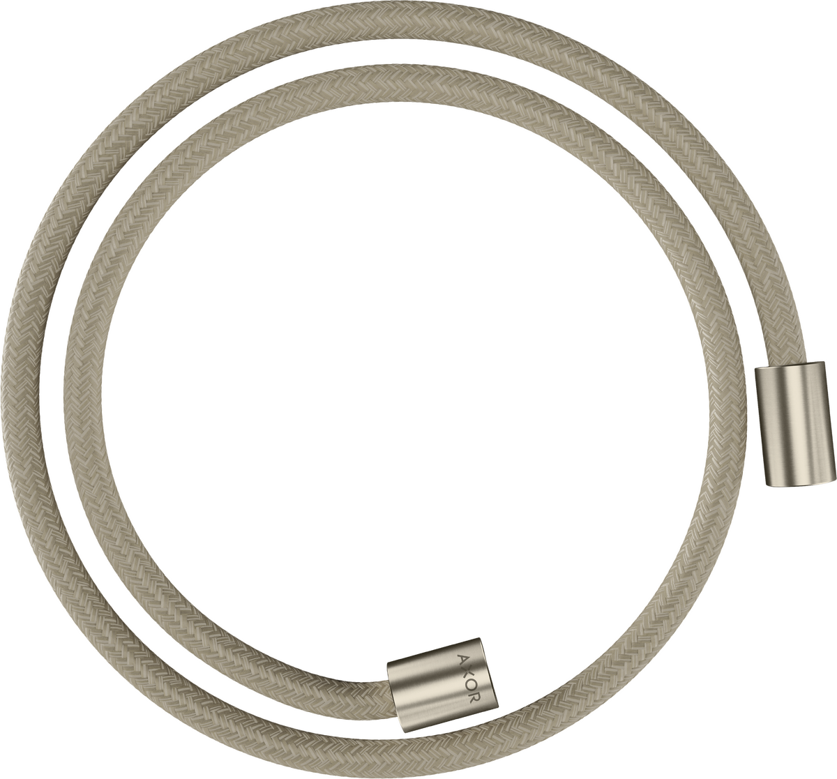 Axor ShowerSolutions 49" Brushed Nickel Textile Hose With Cylindrical Nut