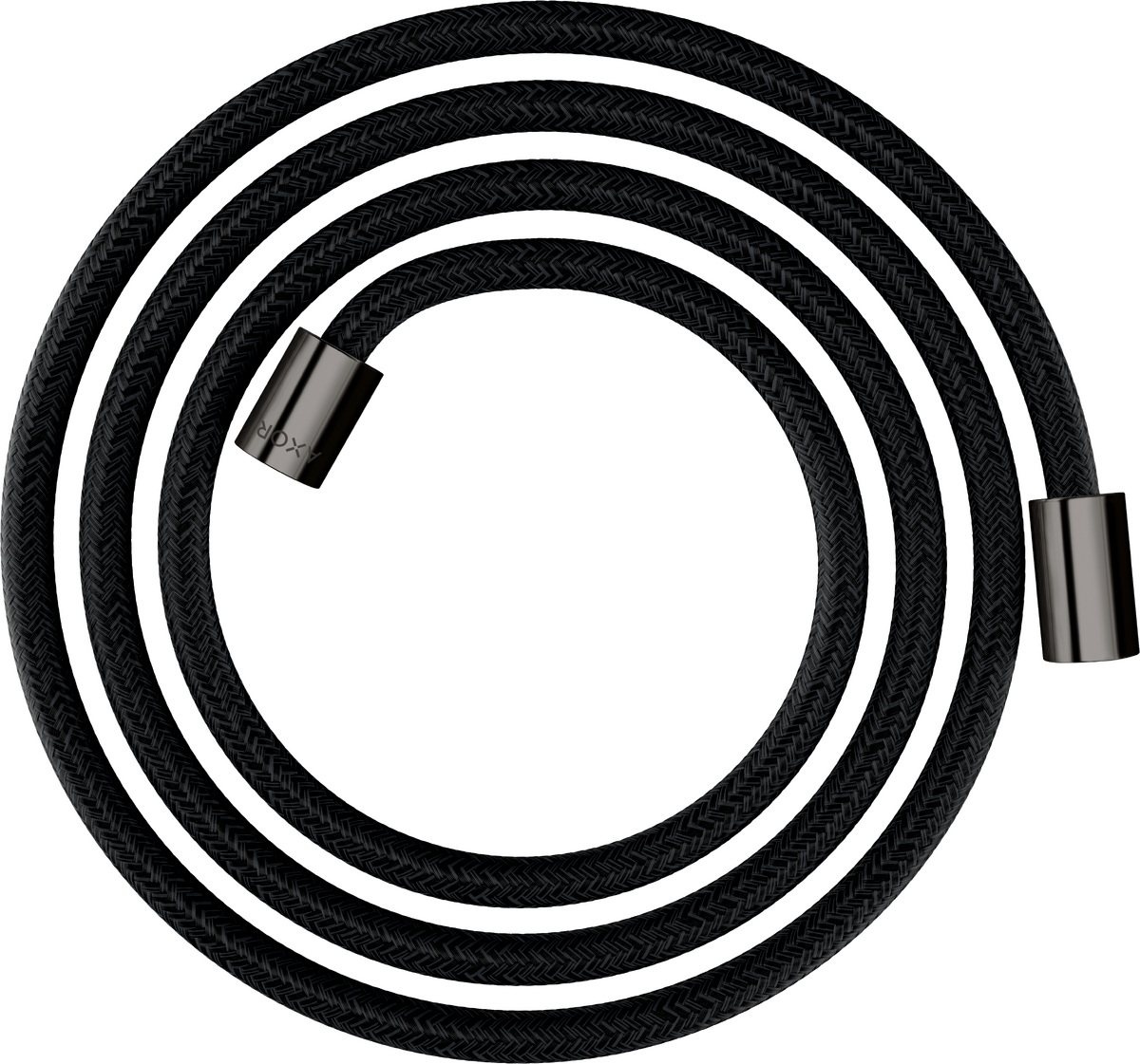 Axor ShowerSolutions 79" Polished Black Chrome Textile Hose With Cylindrical Nut