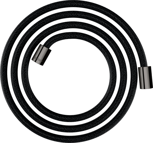 Axor ShowerSolutions 79" Polished Black Chrome Textile Hose With Cylindrical Nut