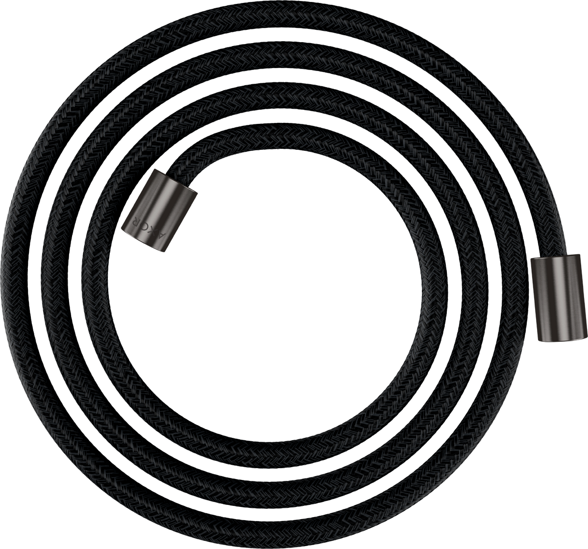 Axor ShowerSolutions 79" Brushed Black Chrome Textile Hose With Cylindrical Nut