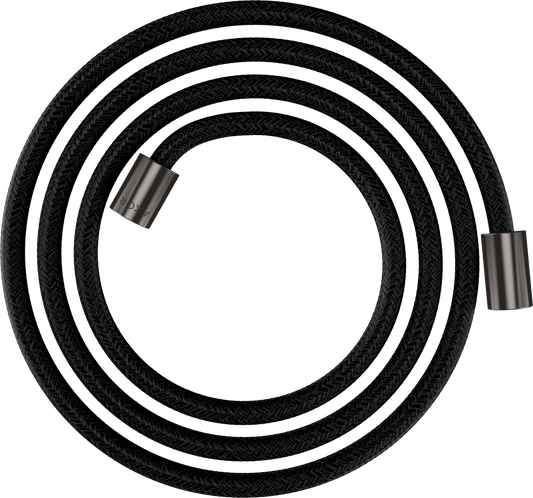Axor ShowerSolutions 79" Brushed Black Chrome Textile Hose With Cylindrical Nut