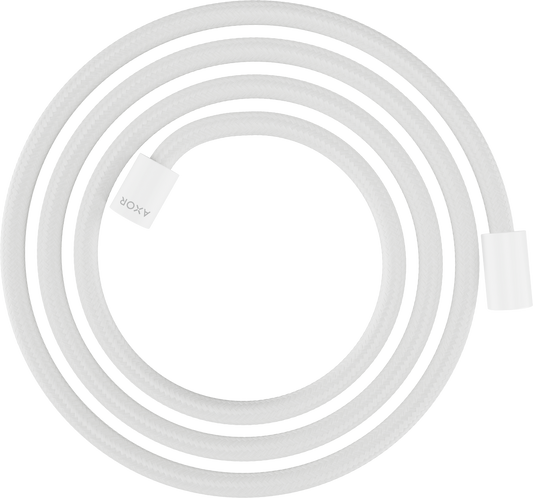 Axor ShowerSolutions 79" Matte White Textile Hose With Cylindrical Nut