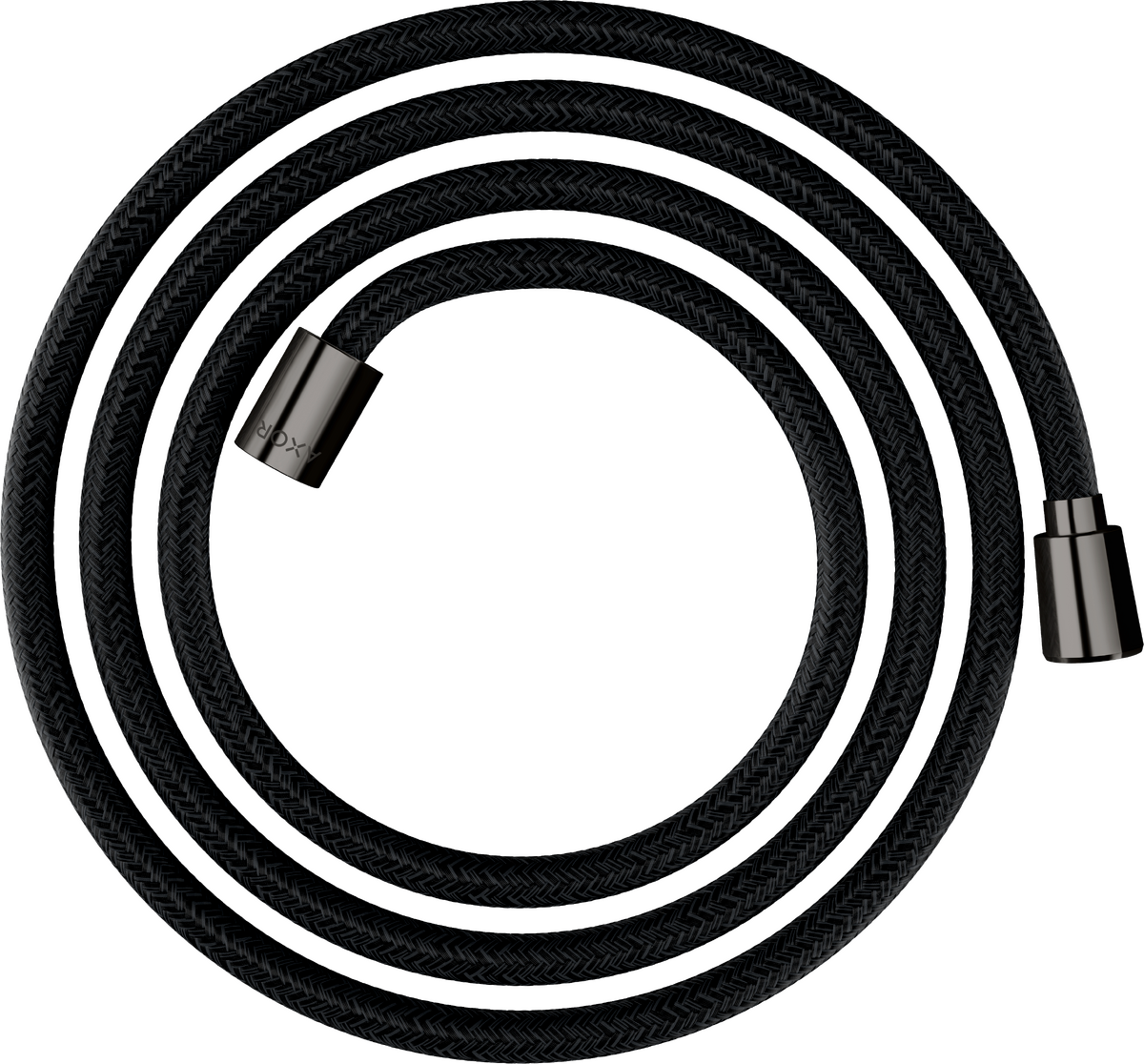 Axor ShowerSolutions 79" Polished Black Chrome Textile Hose With Cylindrical and Conical Nut
