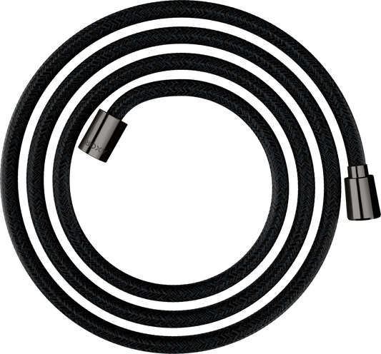 Axor ShowerSolutions 79" Polished Black Chrome Textile Hose With Cylindrical and Conical Nut