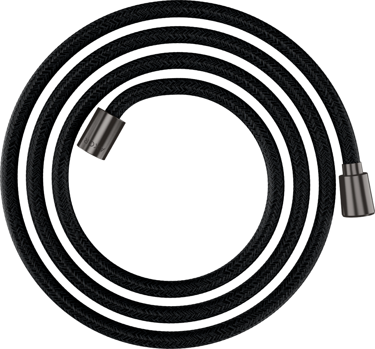 Axor ShowerSolutions 79" Brushed Black Chrome Textile Hose With Cylindrical and Conical Nut