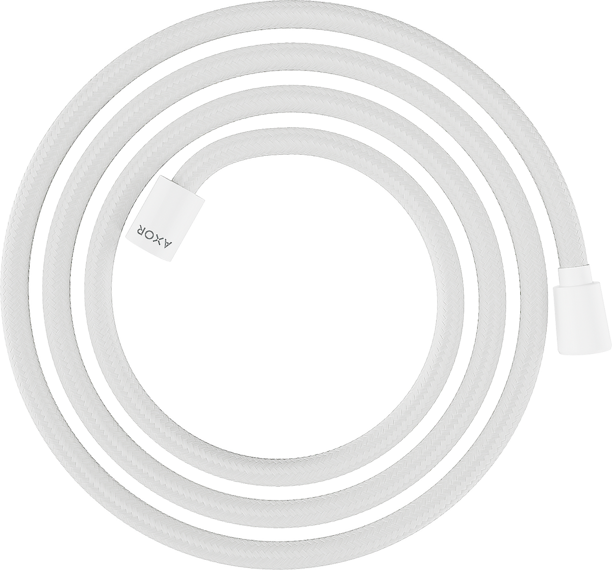 Axor ShowerSolutions 79" Matte White Textile Hose With Cylindrical and Conical Nut