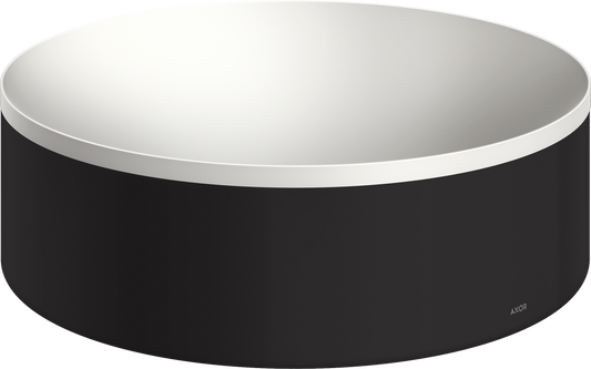 Axor Suite 11" Solid Surface Matte Black Round Sink Without Overflow