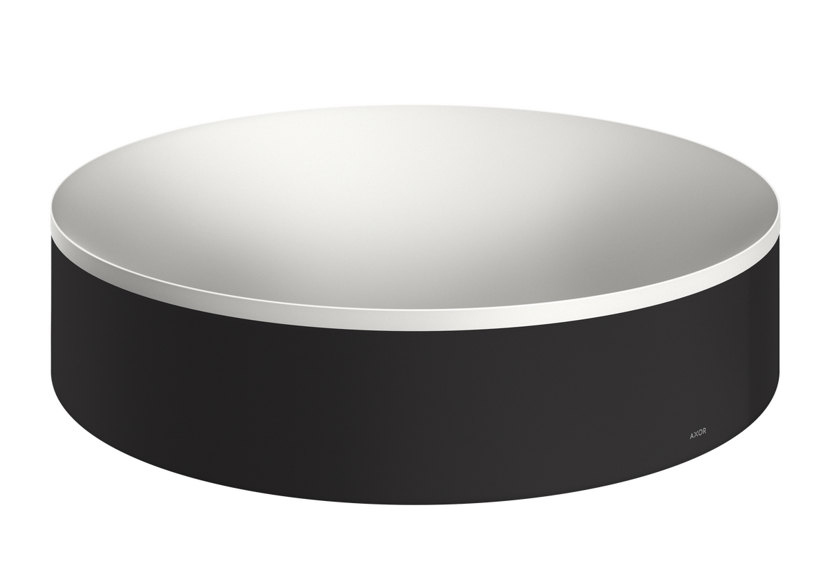 Axor Suite 15" Metal Matte Black Round Sink Without Overflow