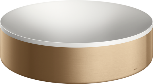 Axor Suite 15" Metal Brushed Bronze Round Sink Without Overflow