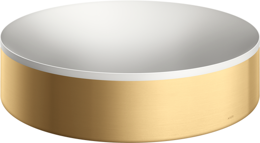 Axor Suite 15" Metal Brushed Gold Optic Round Sink Without Overflow