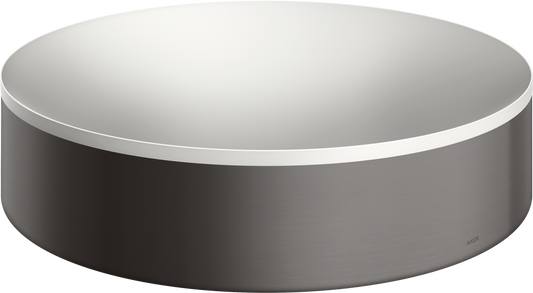 Axor Suite 15" Metal Brushed Black Chrome Round Sink Without Overflow