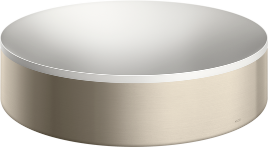 Axor Suite 15" Metal Brushed Nickel Round Sink Without Overflow