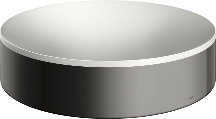 Axor Suite 15" Metal Polished Black Chrome Round Sink Without Overflow