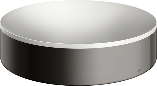 Axor Suite 15" Metal Polished Black Chrome Round Sink Without Overflow