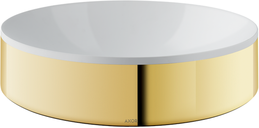 Axor Suite 15" Metal Polished Gold Optic Round Sink Without Overflow
