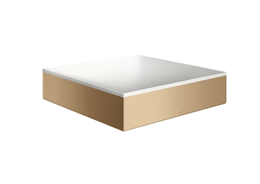 Axor Suite 15" x 15" Solid Surface Brushed Bronze Sink Without Overflow