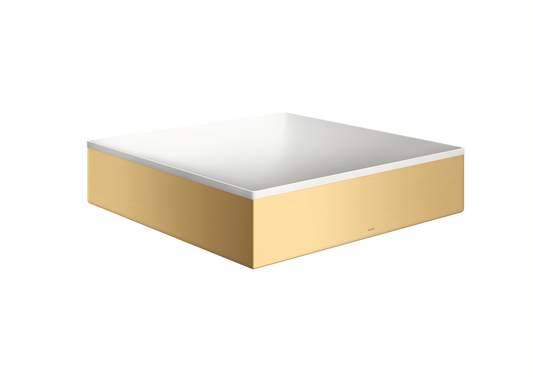 Axor Suite 15" x 15" Solid Surface Brushed Gold Optic Sink Without Overflow