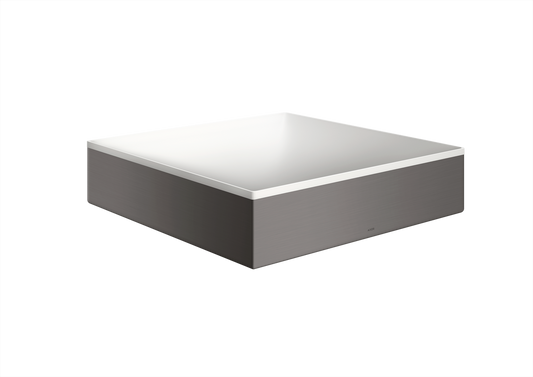 Axor Suite 15" x 15" Solid Surface Brushed Black Chrome Sink Without Overflow