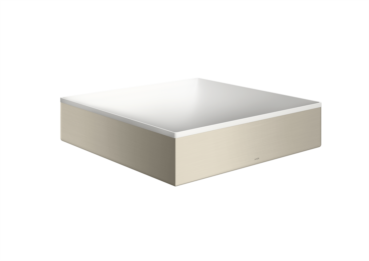 Axor Suite 15" x 15" Solid Surface Brushed Nickel Sink Without Overflow