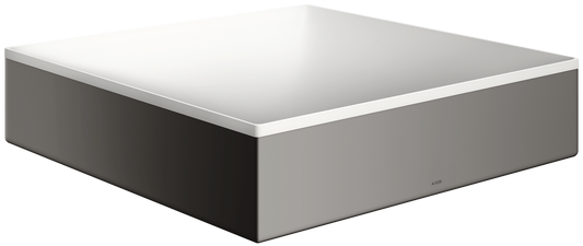 Axor Suite 15" x 15" Solid Surface Polished Black Chrome Sink Without Overflow
