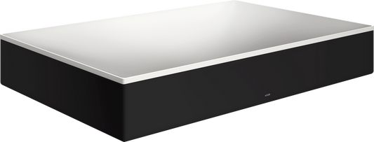 Axor Suite 24" x 16" Solid Surface Matte Black Square Sink Without Overflow