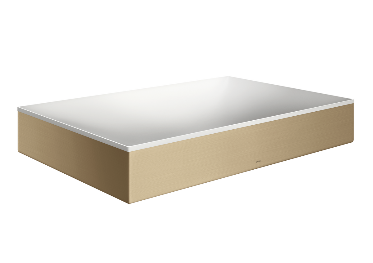 Axor Suite 24" x 16" Solid Surface Brushed Bronze Square Sink Without Overflow